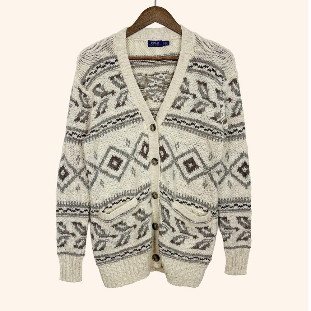Polo Ralph Lauren Fair Isle Wool Alpaca Cardigan XS